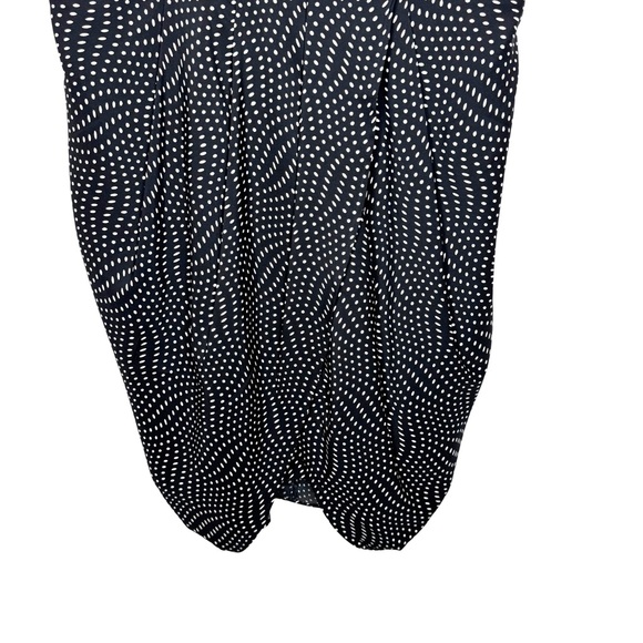 Express Black/White Polka Dots Y2K Baby doll top Tulip mini dress Women's size L - Picture 6 of 10